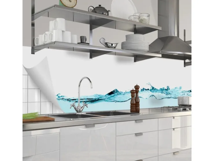 Myspotti Küchenrückwandfolie Wasser Selbstklebend 280 cm x 60 cm