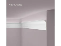 NOEL & MARQUET NMC AD22 ARSTYL Eckleiste Zierleiste Stuckleiste für Indirekte Beleuchtung 2 m 200 cm x 10 cm x 22,5 cm Weiß