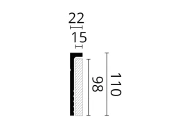 NOEL & MARQUET NMC CF2 WALLSTYL Abdeckleiste Zierleiste Sockelleiste Stuckleiste 2 m 200 cm x 2,2 cm x 11 cm Weiß* Zierprofile