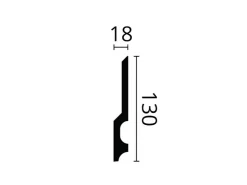 NOEL & MARQUET NMC FD22 WALLSTYL Sockelleiste Zierleiste Eckleiste 2 m 200 cm x 1,8 cm x 13 cm Weiß* Zierprofile