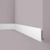 NOEL & MARQUET NMC FD15 WALLSTYL Sockelleiste Zierleiste Stuckleiste 2 m 200 cm x 1,8 cm x 15 cm Weiß* Zierprofile