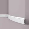 NOEL & MARQUET NMC FL2 Flex WALLSTYL Flexible Sockelleiste Zierleiste Stuckleiste 2 m 200 cm x 1,5 cm x 12 cm Weiß