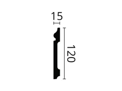 NOEL & MARQUET NMC FL2 Flex WALLSTYL Flexible Sockelleiste Zierleiste Stuckleiste 2 m 200 cm x 1,5 cm x 12 cm Weiß