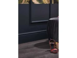NOEL & MARQUET NMC FL1 Flex WALLSTYL Flexible Sockelleiste Zierleiste Stuckleiste 2 m 200 cm x 1,3 cm x 8 cm Weiß