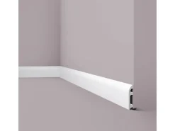 NOEL & MARQUET NMC FL5 WALLSTYL Sockelleiste Zierleiste Eckleiste 2 m 200 cm x 2 cm x 10 cm Weiß