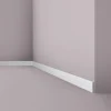 NOEL & MARQUET NMC FL10 WALLSTYL Sockelleiste Zierleiste Stuckleiste 2 m 200 cm x 0,8 cm x 5 cm Weiß* Zierprofile