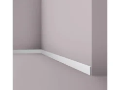NOEL & MARQUET NMC FL10 WALLSTYL Sockelleiste Zierleiste Stuckleiste 2 m 200 cm x 0,8 cm x 5 cm Weiß* Zierprofile