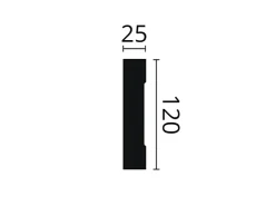 NOEL & MARQUET NMC MA21 DOMOSTYL Fenstersohlbank Fensterumrandung Fassadenprofil 2 m 200 cm x 2,5 cm x 12 cm Weiß* Außen-Fassadenfarben
