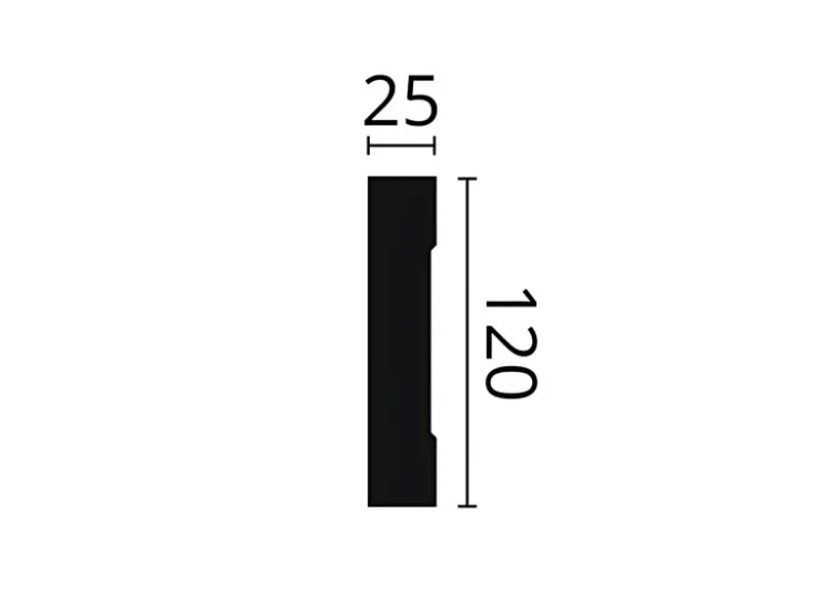 NOEL & MARQUET NMC MA21 DOMOSTYL Fenstersohlbank Fensterumrandung Fassadenprofil 2 m 200 cm x 2,5 cm x 12 cm Weiß* Außen-Fassadenfarben