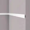 NOEL & MARQUET NMC WD5 WALLSTYL Wand- und Friesleiste Zierleiste Stuckleiste 2 m 200 cm x 1 cm x 3,8 cm Weiß