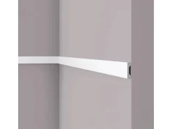 NOEL & MARQUET NMC WD5 WALLSTYL Wand- und Friesleiste Zierleiste Stuckleiste 2 m 200 cm x 1 cm x 3,8 cm Weiß