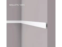 NOEL & MARQUET NMC WD5 WALLSTYL Wand- und Friesleiste Zierleiste Stuckleiste 2 m 200 cm x 1 cm x 3,8 cm Weiß