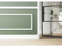 NOEL & MARQUET NMC WD5 WALLSTYL Wand- und Friesleiste Zierleiste Stuckleiste 2 m 200 cm x 1 cm x 3,8 cm Weiß