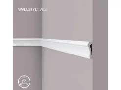 NOEL & MARQUET NMC WL6 WALLSTYL Wand- und Friesleiste Zierleiste Türumrandung 2 m 200 cm x 2,2 cm x 7,5 cm Weiß