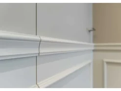 NOEL & MARQUET NMC WL6 WALLSTYL Wand- und Friesleiste Zierleiste Türumrandung 2 m 200 cm x 2,2 cm x 7,5 cm Weiß
