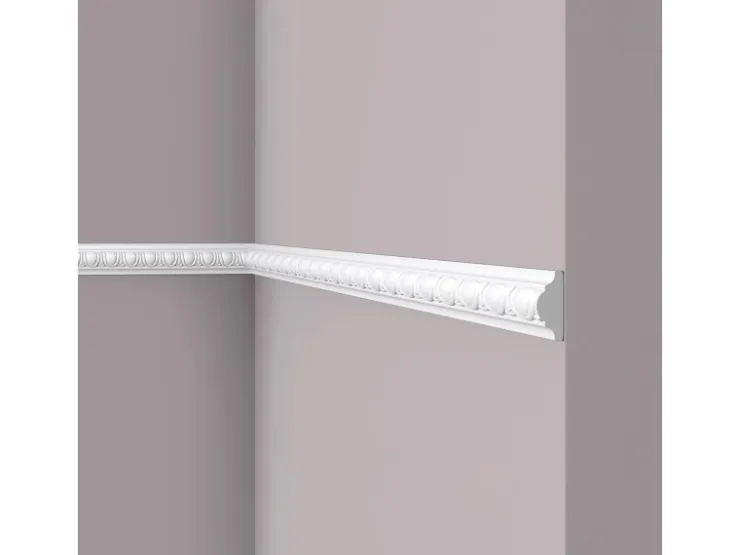 NOEL & MARQUET NMC WO1 WALLSTYL Wand- und Friesleiste Zierleiste Stuckleiste 2 m 200 cm x 1,8 cm x 3,8 cm Weiß* Zierprofile