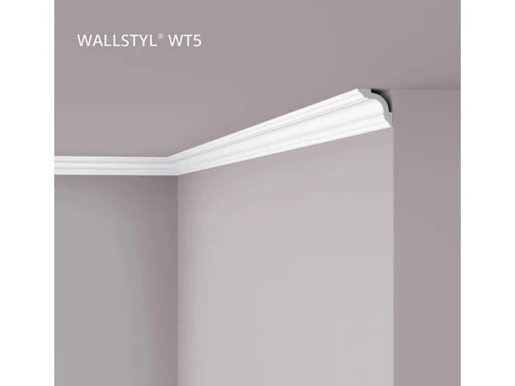 NOEL & MARQUET NMC WT5 WALLSTYL Eckleiste Zierleiste Stuckleiste 2 m 200 cm x 5,2 cm x 5,2 cm Weiß* Zierprofile