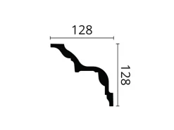 NOEL & MARQUET NMC Z24 ARSTYL Eckleiste Zierleiste Stuckleiste 2 m 200 cm x 12,8 cm x 12,8 cm Weiß* Zierprofile