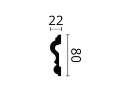 NOEL & MARQUET NMC Z13 ARSTYL Wand- und Friesleiste Zierleiste Stuckleiste 2 m 200 cm x 2,2 cm x 8 cm Weiß