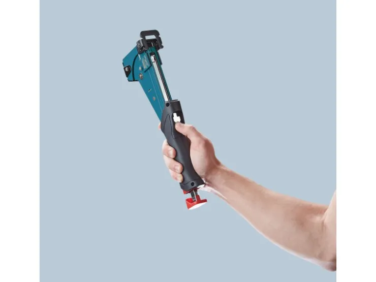 Novus Tools Hammertacker J-055 6–14 mm Typ G Premium-Tacker für Flachdrahtklammern mit Prallplatte für Oberflächenschutz 030-0454* Tapezierzubehör