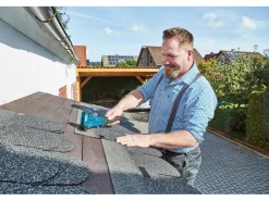 Novus Tools Hammertacker J-055 6–14 mm Typ G Premium-Tacker für Flachdrahtklammern mit Prallplatte für Oberflächenschutz 030-0454* Tapezierzubehör
