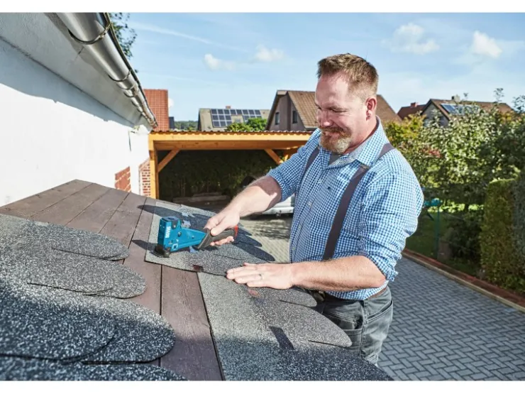 Novus Tools Hammertacker J-055 6–14 mm Typ G Premium-Tacker für Flachdrahtklammern mit Prallplatte für Oberflächenschutz 030-0454* Tapezierzubehör
