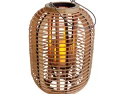 Näve Dekoleuchte Korb Natur 32,5 cm inkl. LED-Solar-Kerze* Laternen