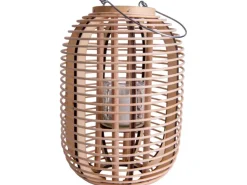Näve Dekoleuchte Korb Natur 32,5 cm inkl. LED-Solar-Kerze* Laternen