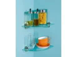 OBI Eckregal Glasboden Villar Klar 25 cm x 25 cm x 0,6 cm* Eckregale