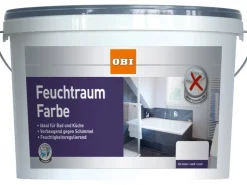 OBI Feuchtraumfarbe Weiß matt 2,5 l* Weißlacke