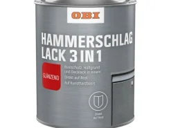 OBI Hammerschlaglack 3 in 1 Anthrazit glänzend 750 ml* Speziallacke