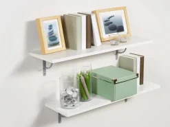 OBI Regalboden Eckig Weiß Hochglanz 2 cm x 80 cm x 20 cm* Bücherregale
