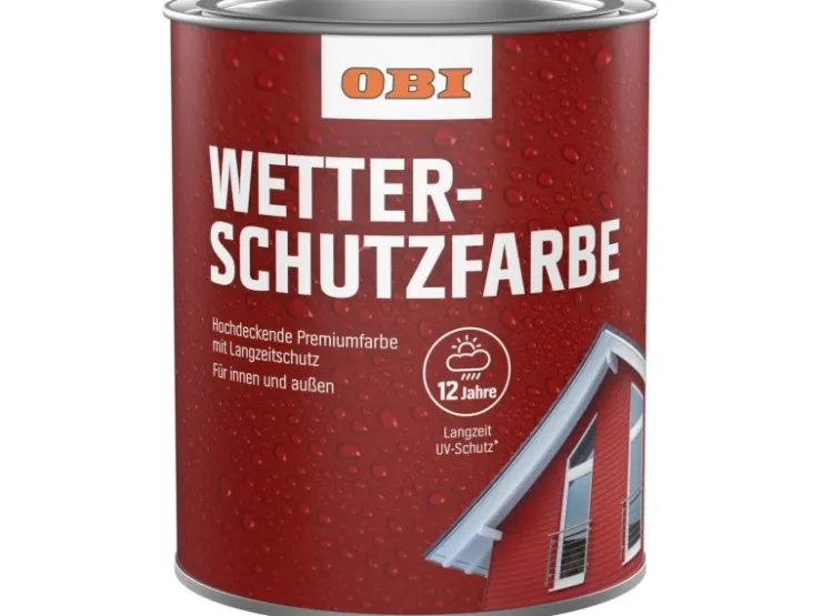 OBI Wetterschutzfarbe seidenmatt 750 ml* Außen-Fassadenfarben
