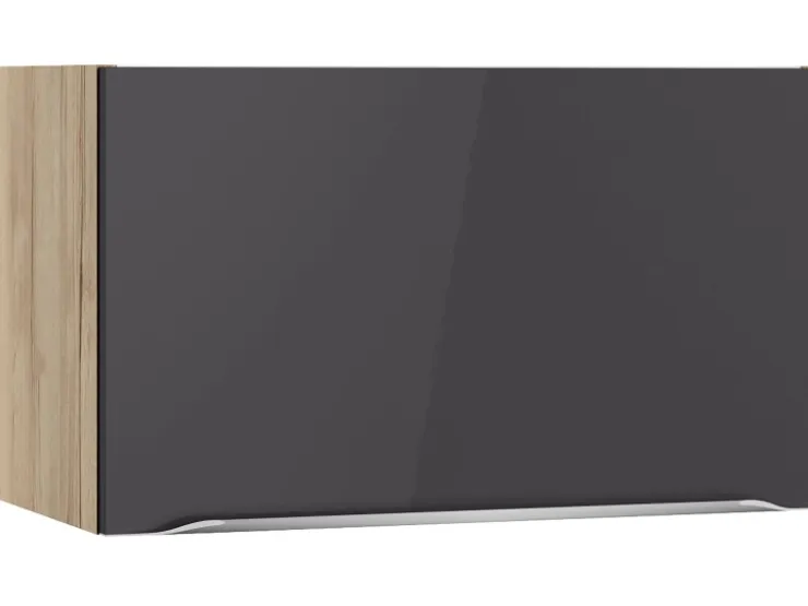 Optifit Küchen-Oberschrank Linus984 60cm x 35,2cm x 34,9cm Anthrazit-Wildeiche