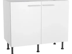 Optifit Küchen-Spülenunterschrank Bengt932 100 cm x 87 cm x 58,4 cm Weiß* Schränke
