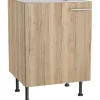 Optifit Küchen-Spülenunterschrank Erik290 60 cm x 87 cm x 58,4 cm Wildeiche