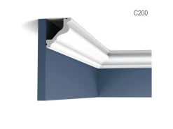 ORAC DECOR C200 LUXXUS Decken Eckleiste Profilleiste Zierleiste Stuckleiste 2 m 200 cm x 6,5 cm x 5,7 cm Weiß* Zierprofile
