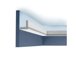 ORAC DECOR C361 LUXXUS Profil Stuck Wand Zier-Leiste indirekte Beleuchtung 2 m 200 cm x 5 cm x 5 cm Weiß* Zierprofile