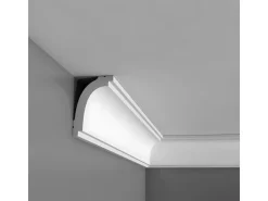 ORAC DECOR CB523N BASIXX Stuck Dekor Zierprofil Zier-Eck-Wand-Decken-Leiste 2 m 200 cm x 5,9 cm x 4,4 cm Weiß* Zierprofile
