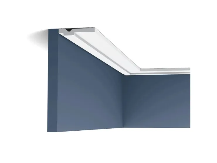 ORAC DECOR CX161 AXXENT Profilleiste Zierleiste Wand Decken Sockel-Leiste 2 m 200 cm x 6,9 cm x 1,3 cm Weiß* Zierprofile