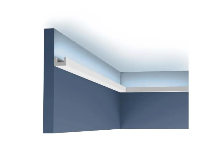 ORAC DECOR CX190 AXXENT U-PROFILE Eckleiste für Indirekte Beleuchtung 2 m 200 cm x 3,0 cm x 2,0 cm Weiß* Zierprofile