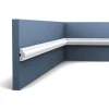 ORAC DECOR PX103 AXXENT Profilleiste Zierleiste Wand-Dekor-Fries-Leiste 2 m 200 cm x 2,5 cm x 1,2 cm Weiß