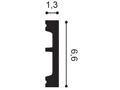 ORAC DECOR SX157F AXXENT SQUARE Flexible Sockelleiste Wandleiste Zierleiste 2 m 200 cm x 1,3 cm x 6,6 cm Weiß