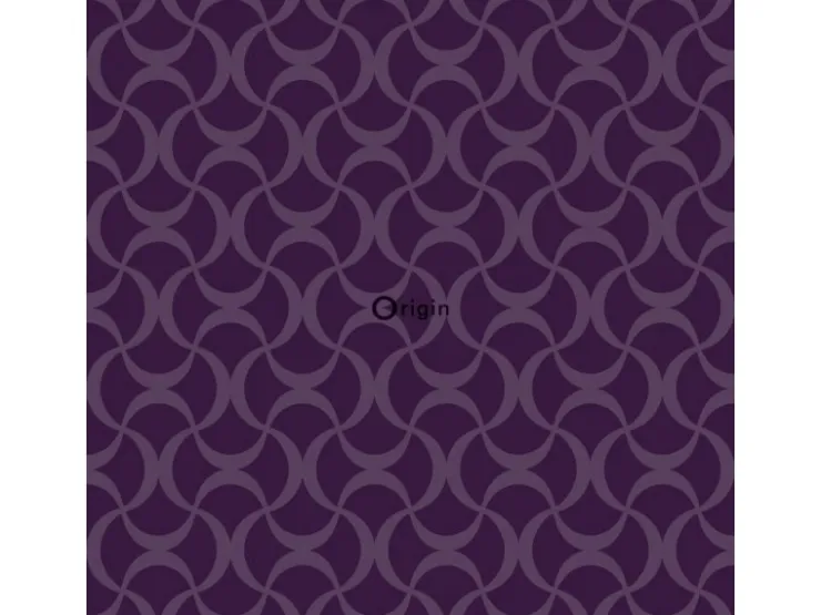 Origin-luxury wallcoverings Origin Wallcoverings Tapete Grafisches Muster Lila 53 cm x 10,05 m 345736
