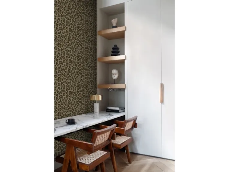 Origin-luxury wallcoverings Origin Wallcoverings Tapete Leopardenmuster Braun und Beige 53 cm x 10.05 m* Dekorative Tapeten