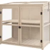 Outsunny Frühbeet aus Holz 2-Stufig mit Dachfenster Natur 103 x 61 x 103 cm* Holzregale