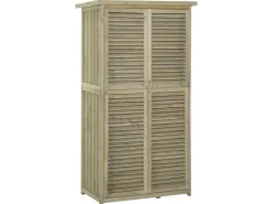 Outsunny Gartenschrank mit Asphaltdach 4 Fächer 87 x 46,5 x 160 cm* Aufbewahrung