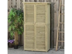 Outsunny Gartenschrank mit Asphaltdach 4 Fächer 87 x 46,5 x 160 cm* Aufbewahrung