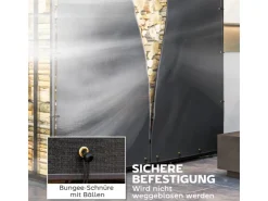 Outsunny Kaminholzregal Abdeckung Brennholzregalabdeckung Polyester Schwarz* Regale Schwarz