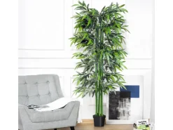Outsunny Künstliche Pflanze 180 cm mit Übertopf* Kunstpflanzen